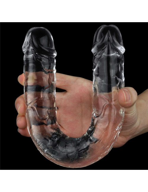Lovetoy Flawless Clear Przezroczyste Podwójne Dildo 12 cali