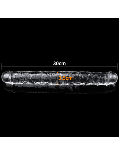 Flawless Clear Double dildo 12''