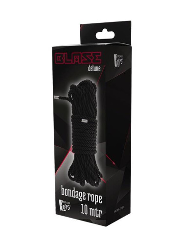BLAZE DELUXE BONDAGE ROPE 10M BLACK