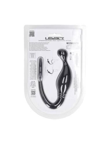Silicone Cockring with Prostate Stimulator - L - Black