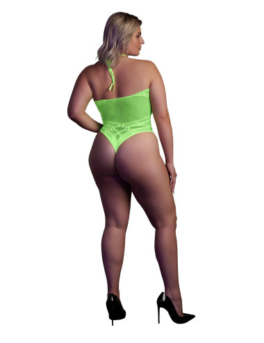 Body with Halter Neck - Neon Green - XL/XXXXL