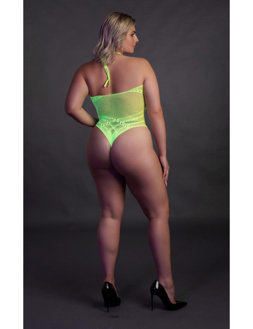 Body with Halter Neck - Neon Green - XL/XXXXL