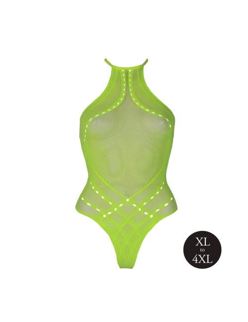 Body with Halter Neck - Neon Green - XL/XXXXL