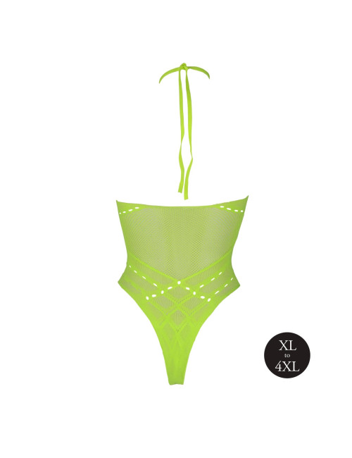 Body with Halter Neck - Neon Green - XL/XXXXL