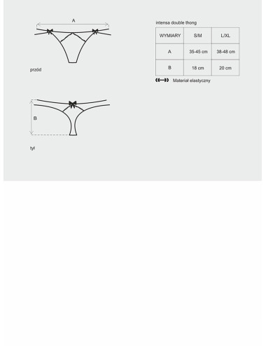 Bielizna-Intensa podwójne stringi L/XL