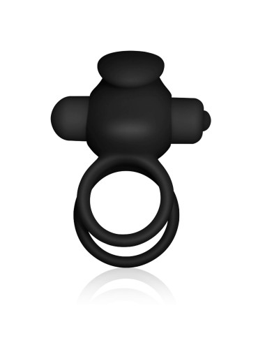 Power Clit Duo Silicone Cockring Black