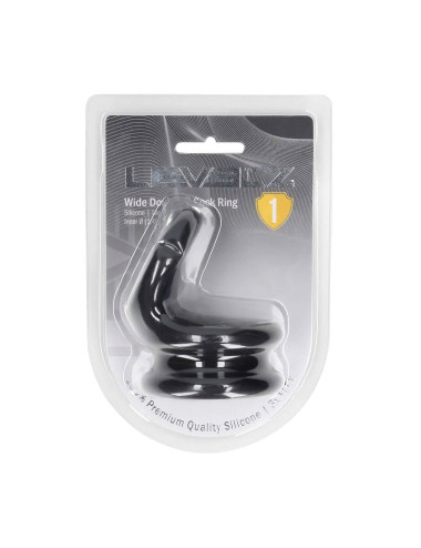 Wide Double O Silicone Cockring - L - Black