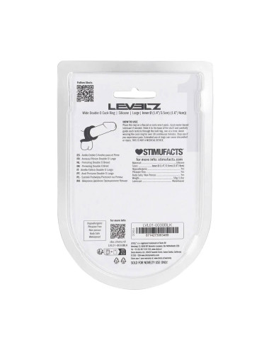 Wide Double O Silicone Cockring - L - Black