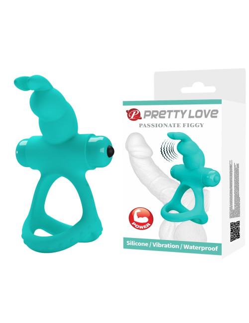 Pretty Love Passionate Figgy – Pierścień wibracyjny silikonowy, 10 funkcji, zabawki erotyczne, cichy wibrator