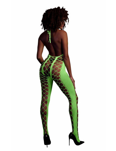 Bodystocking with Halterneck - Green - XS/XL