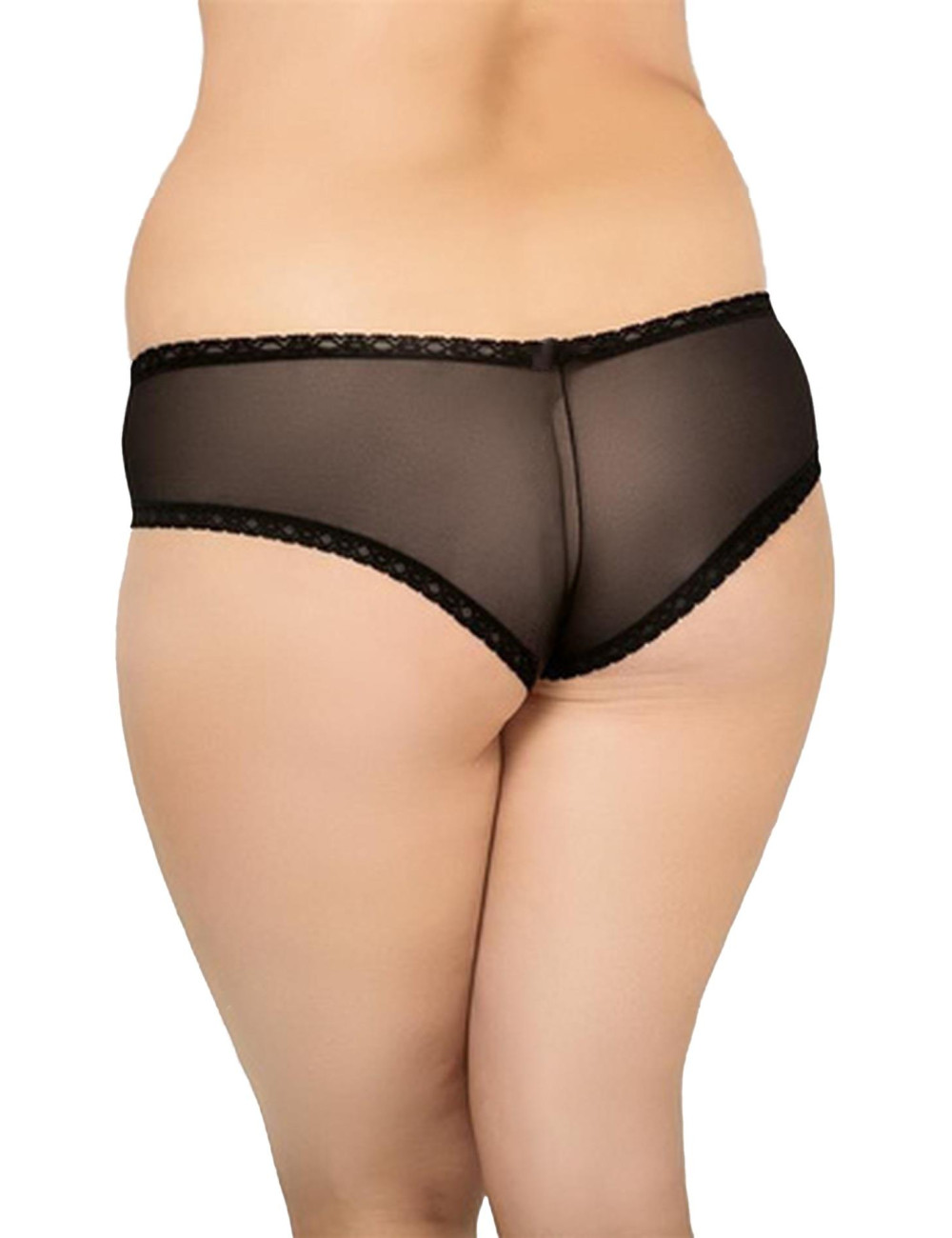 SoftLine Collection Czarne stringi Plus Size 2469 2XL