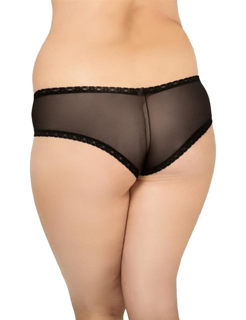 SoftLine Collection Czarne stringi Plus Size 2469 2XL