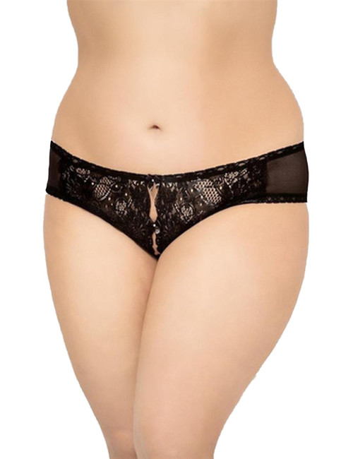 SoftLine Collection Czarne stringi Plus Size 2469 2XL