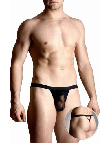 SoftLine Collection Czarne Męskie Stringi Thong 4494 M/L