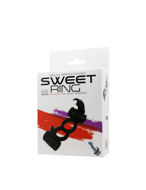 Baile Sweet Ring Double - Podwójny pierścień erekcyjny z wibracją