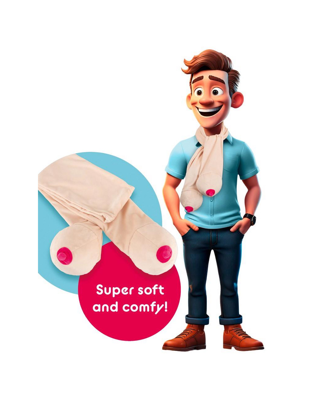 Scarf with two boobs