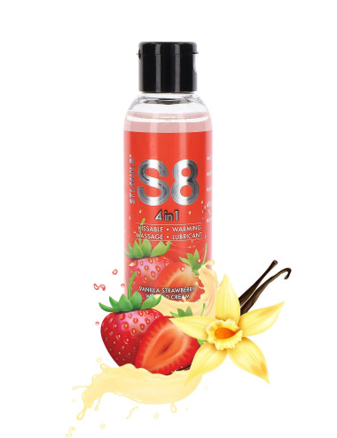 S8 4-in-1 Dessert Lube Strawberry - Afrodyzjaki Żele Smakowe 125ml