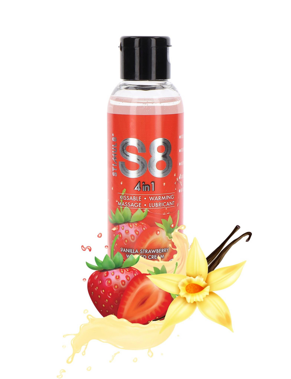 S8 4-in-1 Dessert Lube Strawberry - Afrodyzjaki Żele Smakowe 125ml