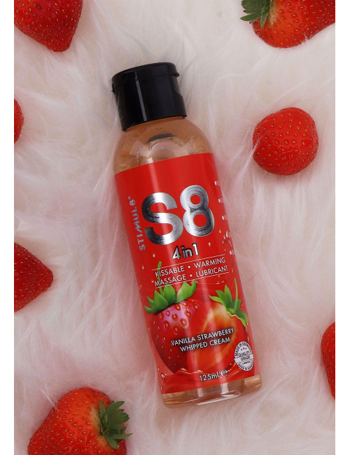 S8 4-in-1 Dessert Lube Strawberry - Afrodyzjaki Żele Smakowe 125ml