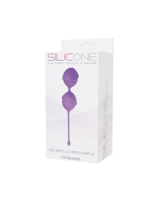 Kulki-PALLINE DELIGHT PUSSY LICHEE SILICONE PURPLE