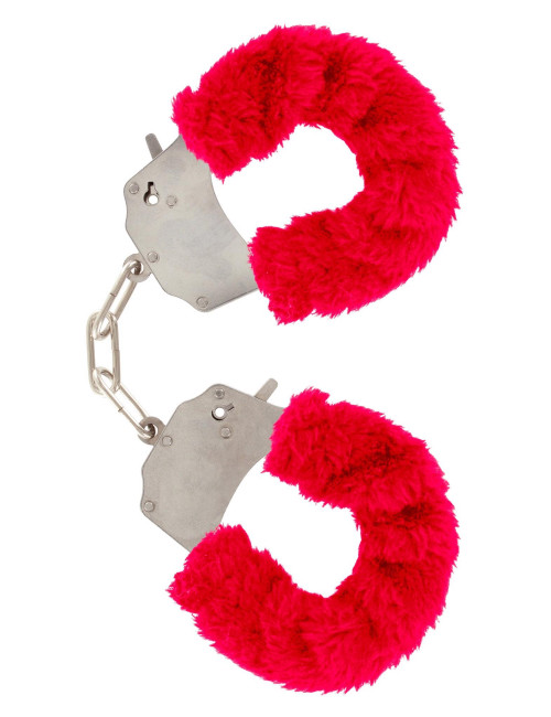 Pluszowe kajdanki na ręce ToyJoy Furry Fun Cuffs Czerwone