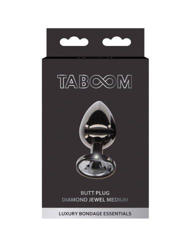 Butt Plug With Diamond Jewel M Black