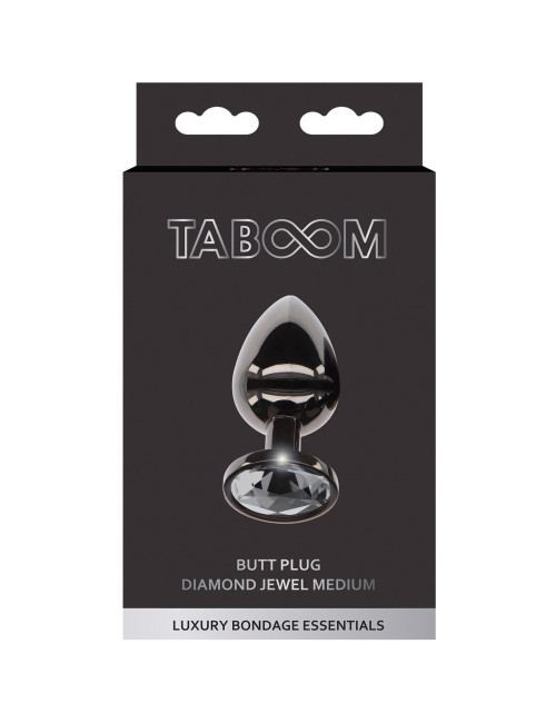 Butt Plug With Diamond Jewel M Black