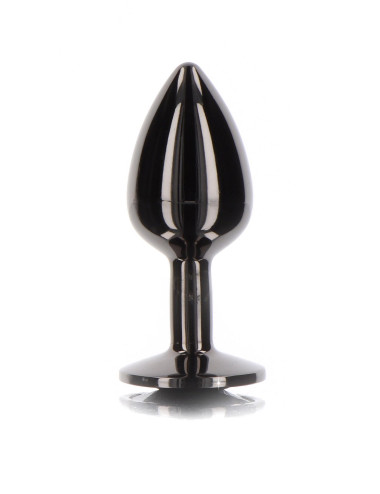 Butt Plug With Diamond Jewel M Black