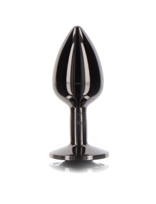 Butt Plug With Diamond Jewel M Black