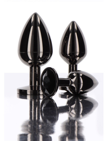 Butt Plug With Diamond Jewel M Black