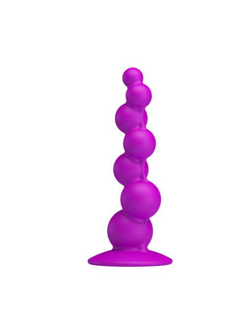 PRETTY LOVE Sturdy Dongwith – silikonowy korek analny z przyssawką, wodoodporny, fioletowy, zabawki analne/pręty
