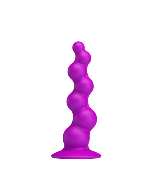 PRETTY LOVE Sturdy Dongwith – silikonowy korek analny z przyssawką, wodoodporny, fioletowy, zabawki analne/pręty