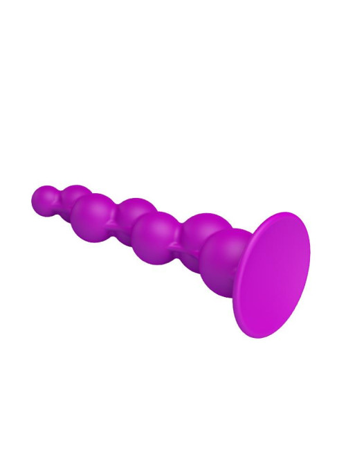 PRETTY LOVE Sturdy Dongwith – silikonowy korek analny z przyssawką, wodoodporny, fioletowy, zabawki analne/pręty