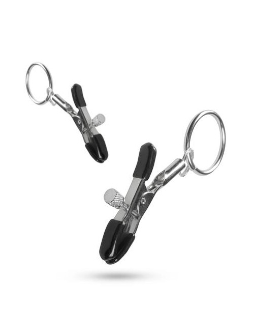 EasyToys Metalowe Klipsy do Sutków z Pierścieniem BDSM