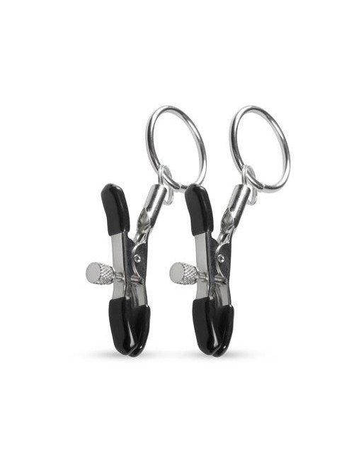 EasyToys Metalowe Klipsy do Sutków z Pierścieniem BDSM