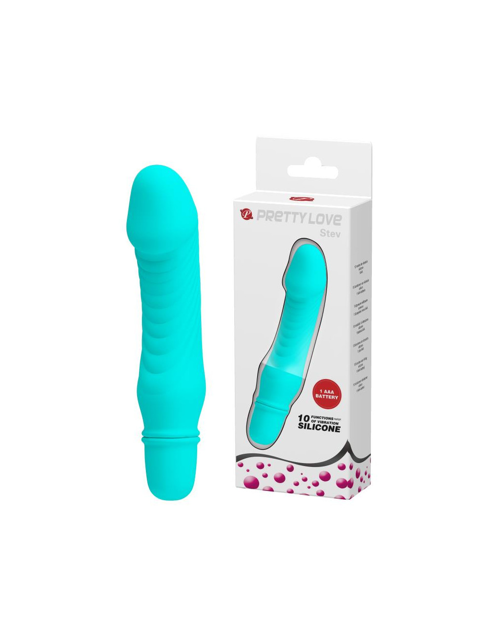Pretty Love Stev Blue - Wibrator z 10 funkcjami, niebieski