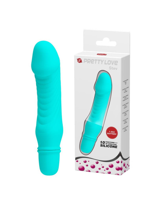 Pretty Love Stev Blue - Wibrator z 10 funkcjami, niebieski