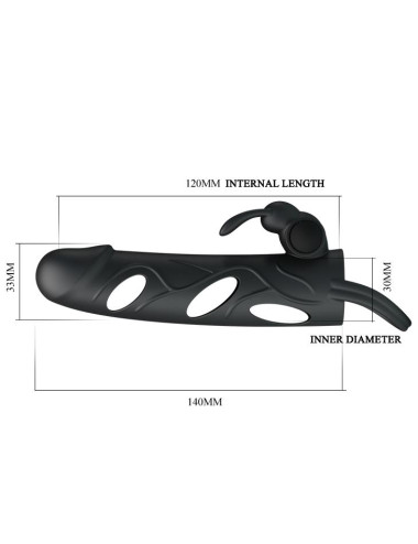 PRETTY LOVE - PENIS SLEEVE WITH BALL STRAP vibration