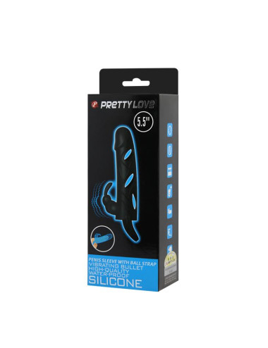 PRETTY LOVE - PENIS SLEEVE WITH BALL STRAP vibration