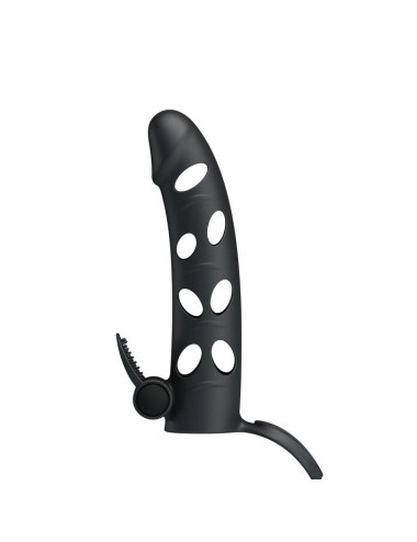 PRETTY LOVE - Vibrating Penis Sleeve with Ball Strap