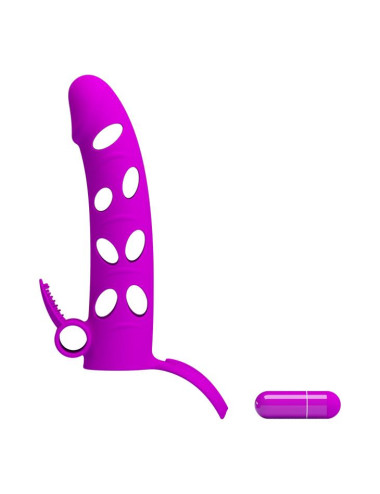 PRETTY LOVE - Vibrating Penis Sleeve with Ball Strap