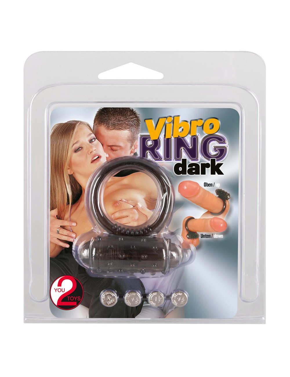 Vibro Ring Dark – Pierścień Wibracyjny do Erekcji, Zabawki dla Dorosłych z wibracją
