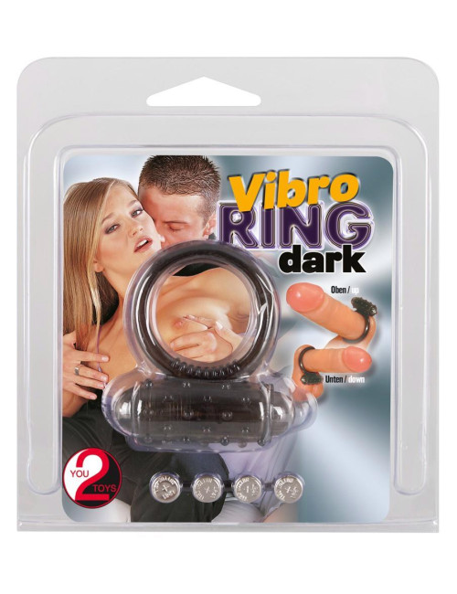 Vibro Ring Dark – Pierścień Wibracyjny do Erekcji, Zabawki dla Dorosłych z wibracją