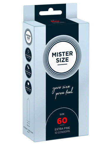 Mister Size 60mm - Wegańskie Prezerwatywy, 10 szt.