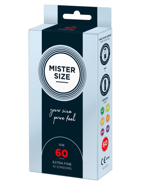 Mister Size 60mm - Wegańskie Prezerwatywy, 10 szt.