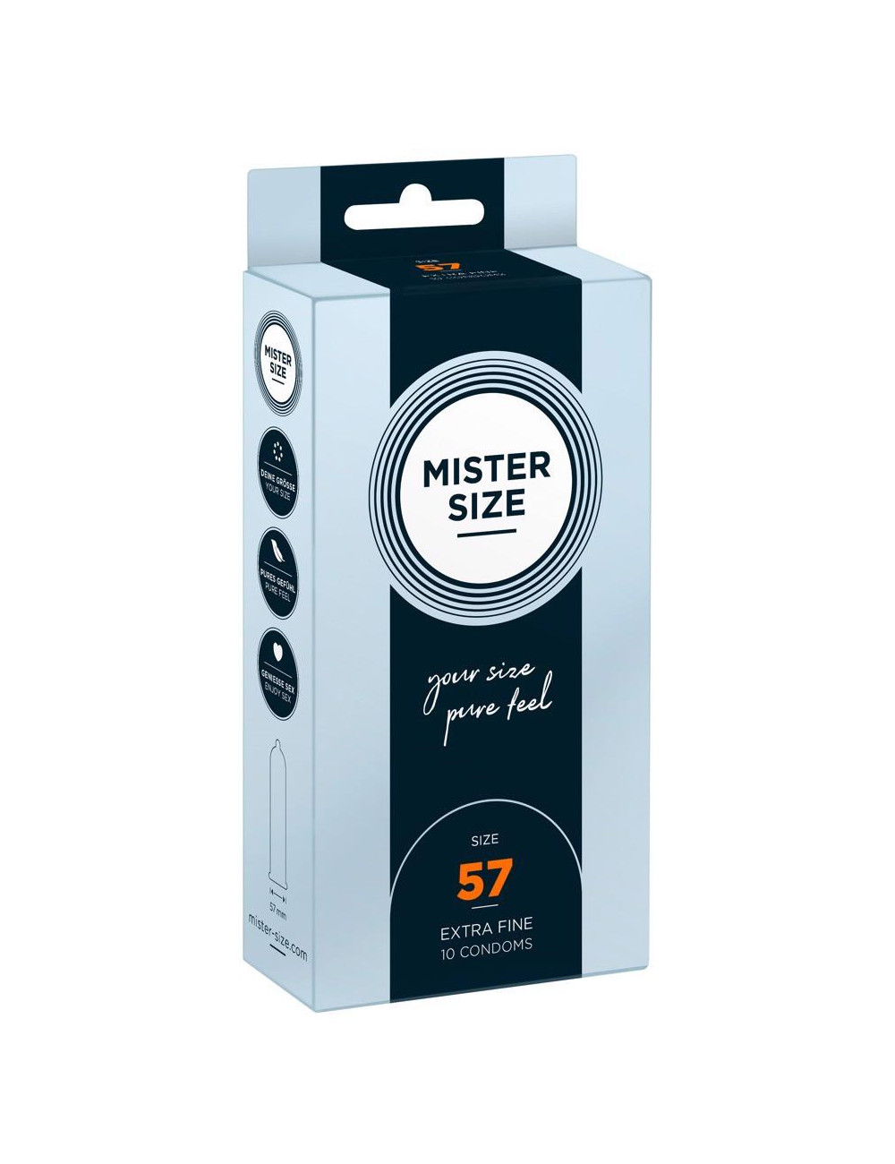 Mister Size 57 mm - Wegańskie Prezerwatywy 10 szt.