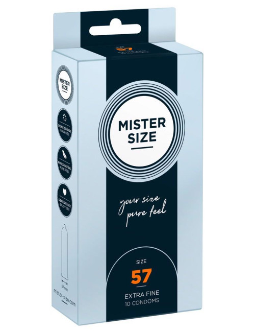 Mister Size 57 mm - Wegańskie Prezerwatywy 10 szt.