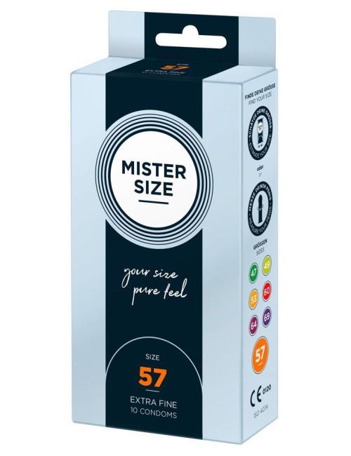 Mister Size 57 mm - Wegańskie Prezerwatywy 10 szt.