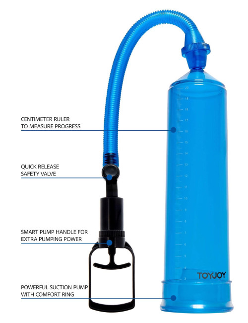 ToyJoy Power Pump Blue - Niebieska pompka próżniowa