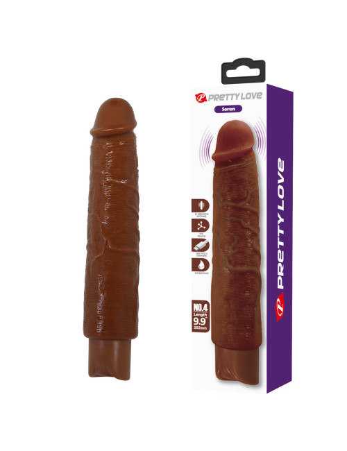 Pretty Love Soren Realistyczny Dildo Wibrator Brown Edition - 10 Trybów Wibracji